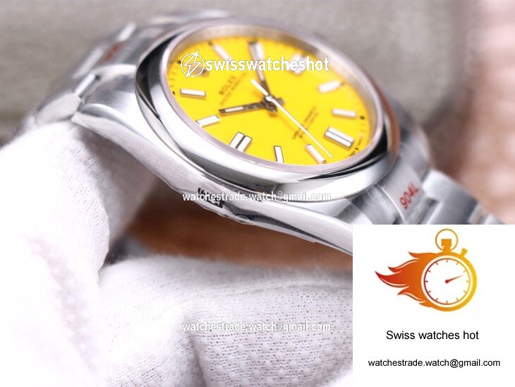 Rolex Oyster Perpetual M124300-0004 41MM EW Factory Yellow Dial 5