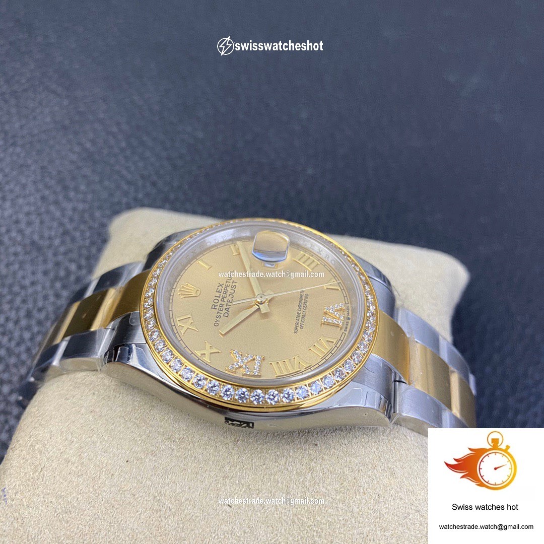 Rolex Datejust 126283 EW Factory Diamond Gold Dial 5