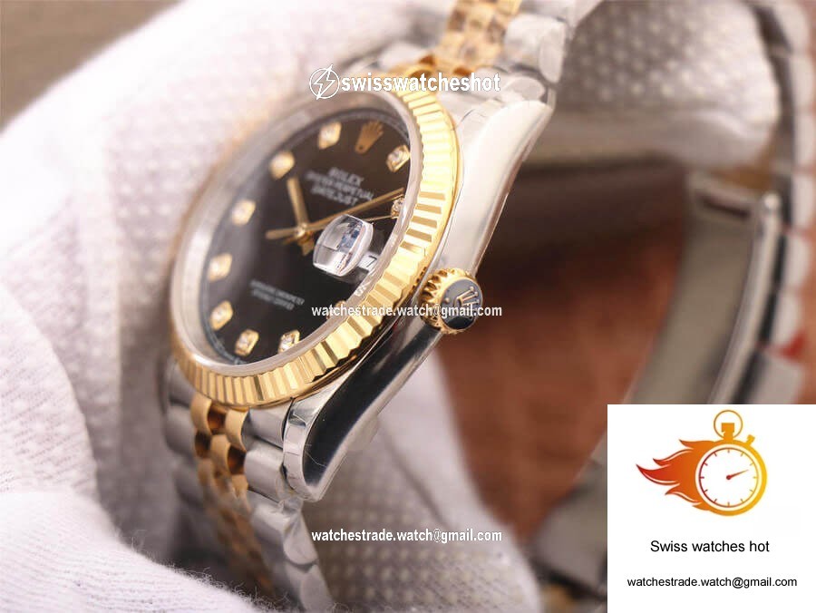 Rolex Datejust M126233-0021 EW Factory Diamond Black Dial 5