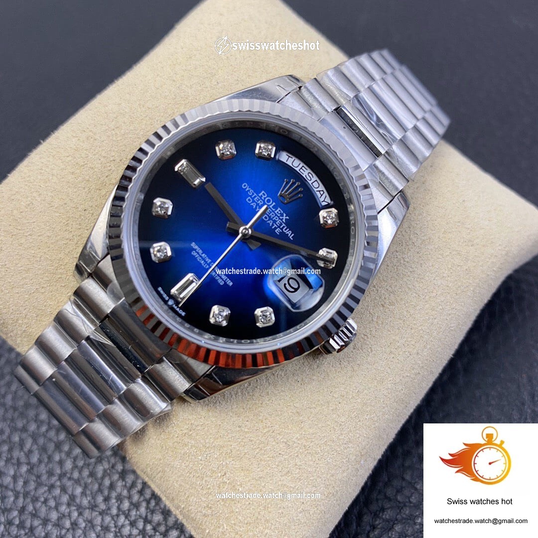 Rolex Day-Date M128239-0023 EW Factory Diamond Gradient Blue Dial 5