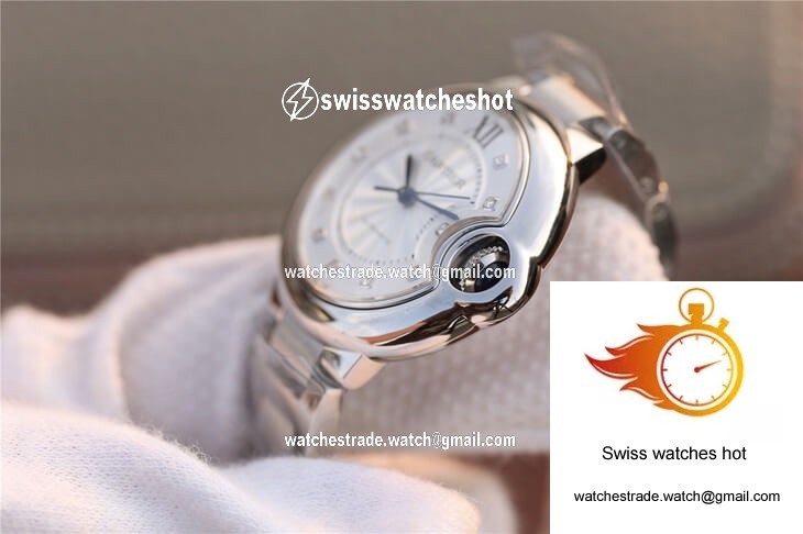 Ballon Bleu De Cartier WE902074 V6 Factory Diamond Silverr Dial 5