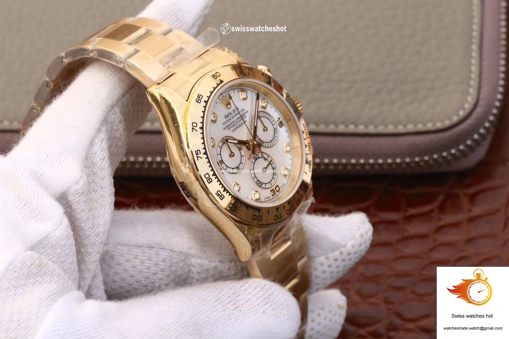 Rolex Daytona Cosmograph 116528-78598 JH Factory Yellow Gold Diamonds Dial 5
