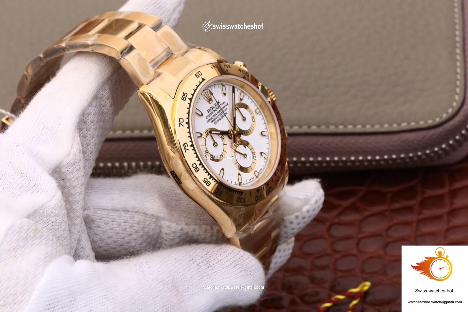 Rolex Daytona Cosmograph M116508-0001 JH Factory Yellow Gold White Dial 5
