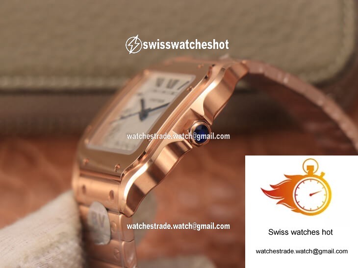 Cartier De Santos WSSA0010 BV Factory 18K Rose Gold White Dial 5