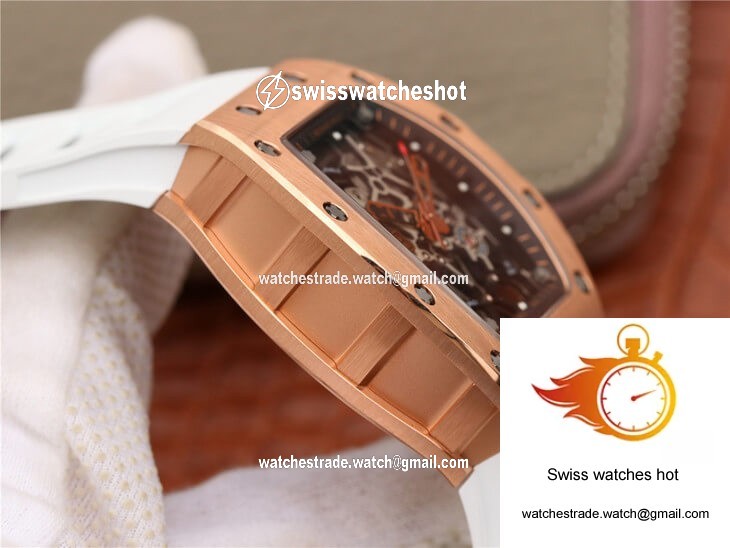 Richard Mille RM035 Americas KV Factory Rose Gold White Strap 5