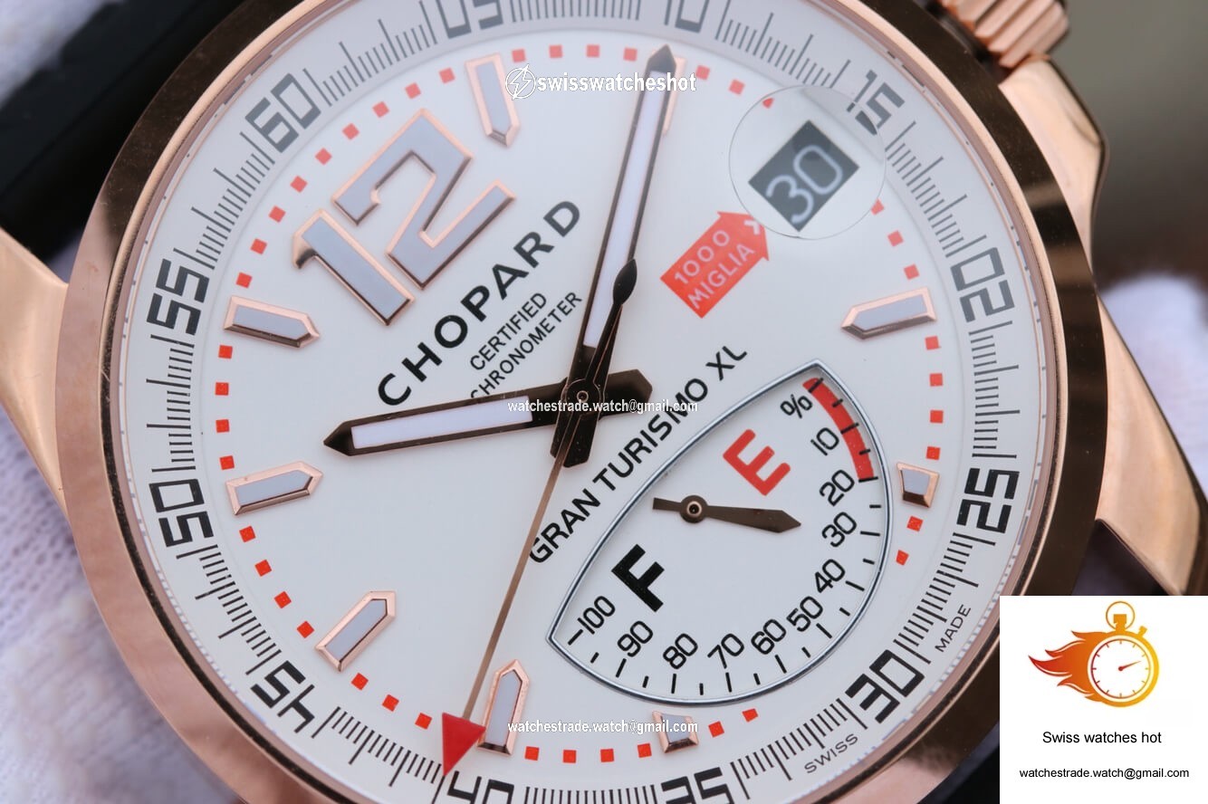 Chopard Classic Racing Mille Miglia 161272-5001 V6 Factory White Dial Rose Gold 5