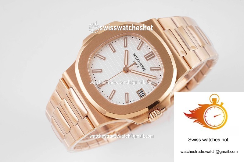 Patek Philippe Nautilus 5711/1R-001 PPF Factory V4 Rose Gold White Dial 5