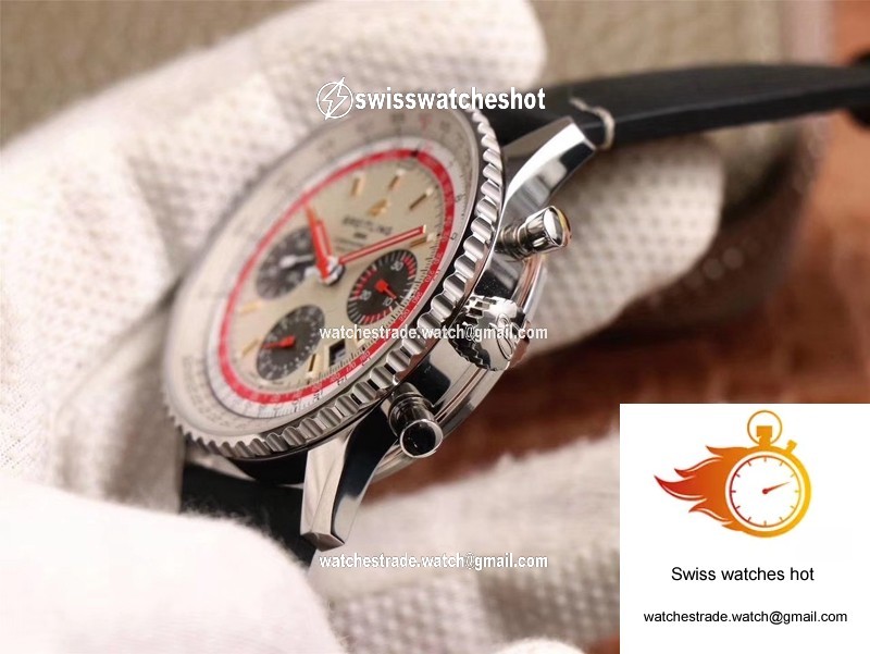 Breitling Navitimer 1 B01 Chronograph 43 TWA Edition AB01219A1G1X1 V9 Factory Silver Dial 5