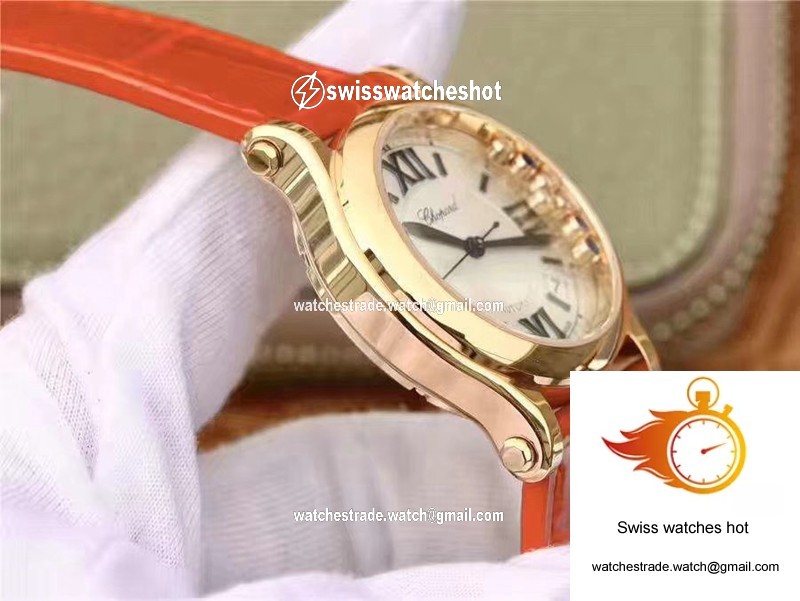 Chopard Happy Sport 274808 Rose Gold Diamonds YF Factory White Dial 5