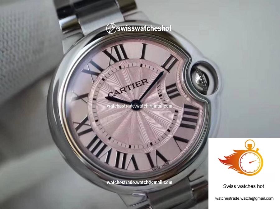 Ballon Bleu De Cartier WE902073 33mm V6 Factory Pink Dial 5