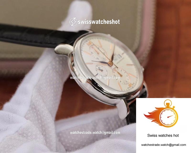 IWC Portofino Chronograph Multi-function IW391022 ZF Factory White Dial With Rose Gold Markers 5