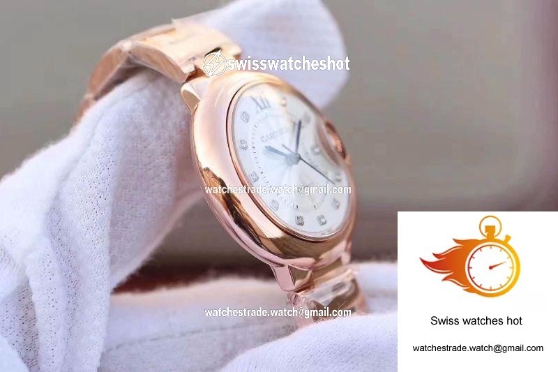Ballon Bleu De Cartier Ladies 33 WE902062 V9 Factory White Textured Dial 5