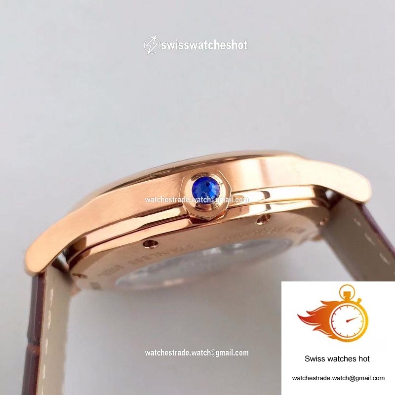 Drive De Cartier Moonphase WGNM0008 Rose Gold Silver Dial 5