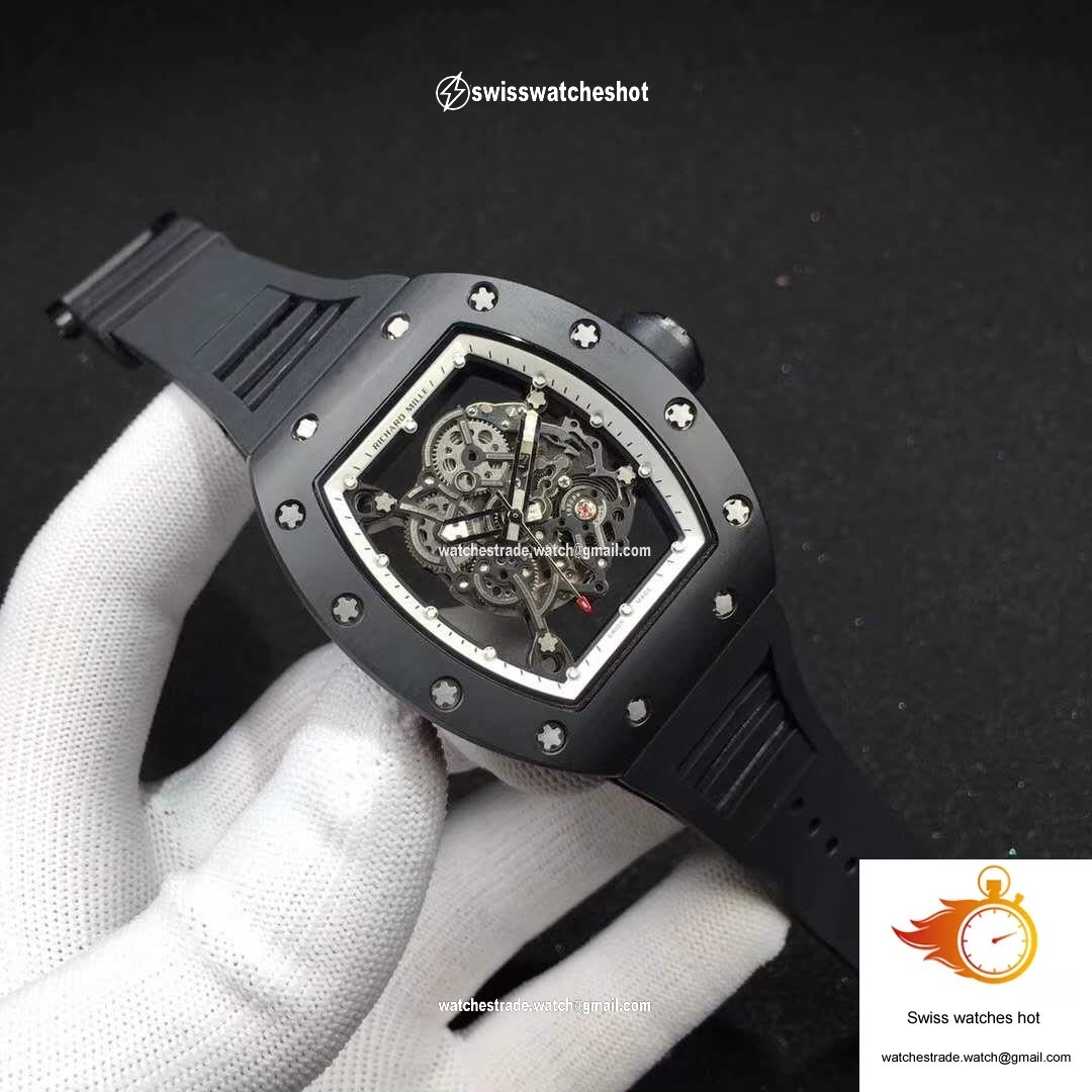 Richard Mille RM055 KV Factory Ceramic White Skeleton Dial 5