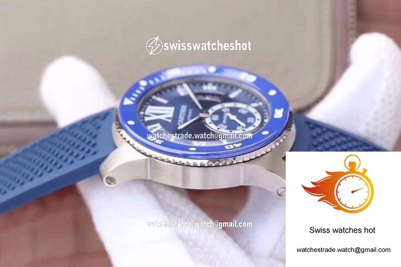 Calibre De Cartier Diver WSCA0010 42MM JF Factory Blue Dial 5