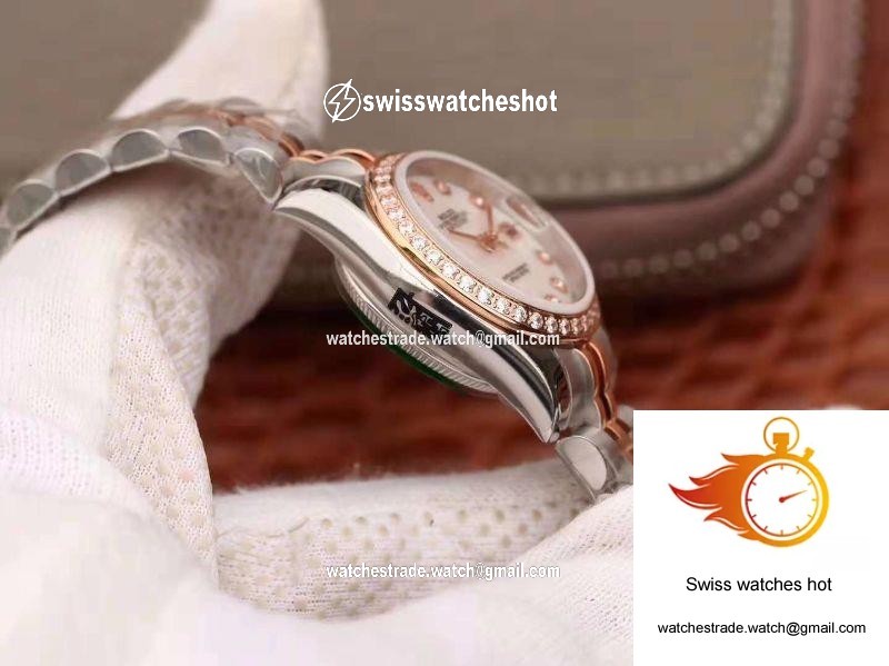 Rolex Lady Datejust Two Tone Bracelet 28MM Enamel Dial 5