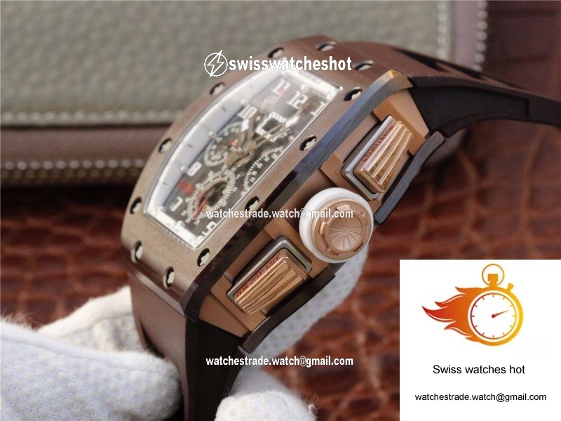 Richard Mille Chronograph RM011 KV Factory Brown Crystal Dial 5