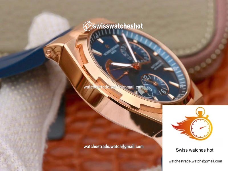 Vacheron Constantin Overseas 44mm TWA Factory 18K Rose Gold Blue Dial 5