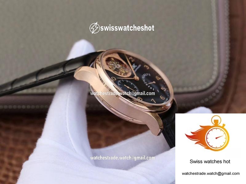ZF Factory IWC Portuguese Tourbillon IW504210 18K Rose Gold Black Dial 5