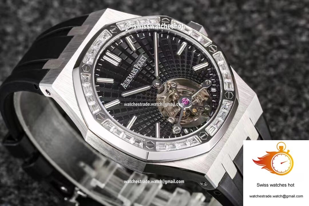 Audemars Piguet Royal Oak Tourbillon R8 Factory V3 Black Rubber Strap 5