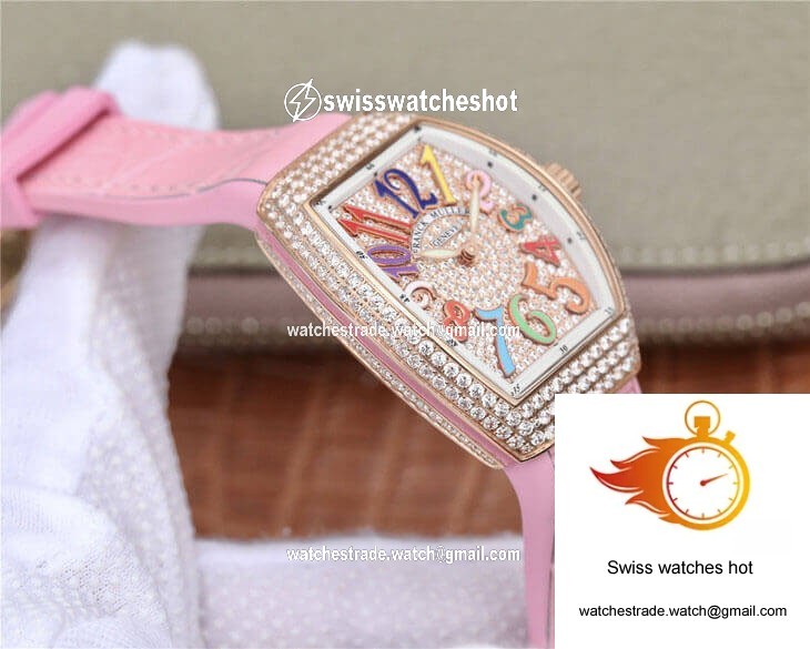 Franck Muller Vanguard Ladies ABF Factory Rose Gold Diamond-set Dial 5
