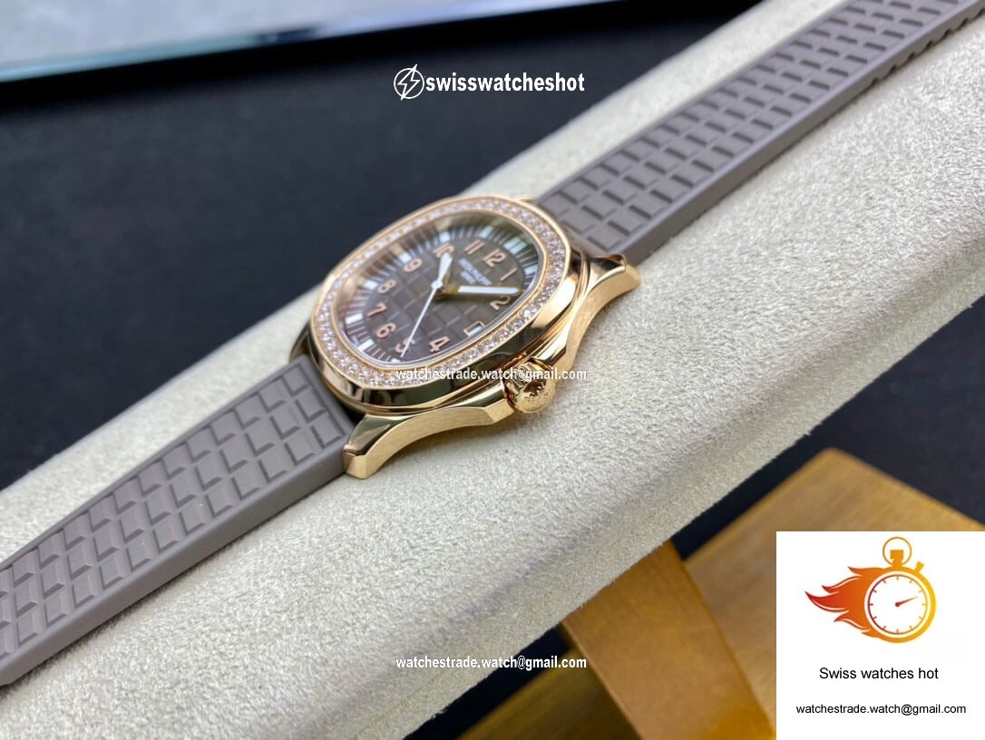 Patek Philippe Aquanaut Quartz Ladies 5067A PPF Factory Rose Gold Diamond-set Bezel 5