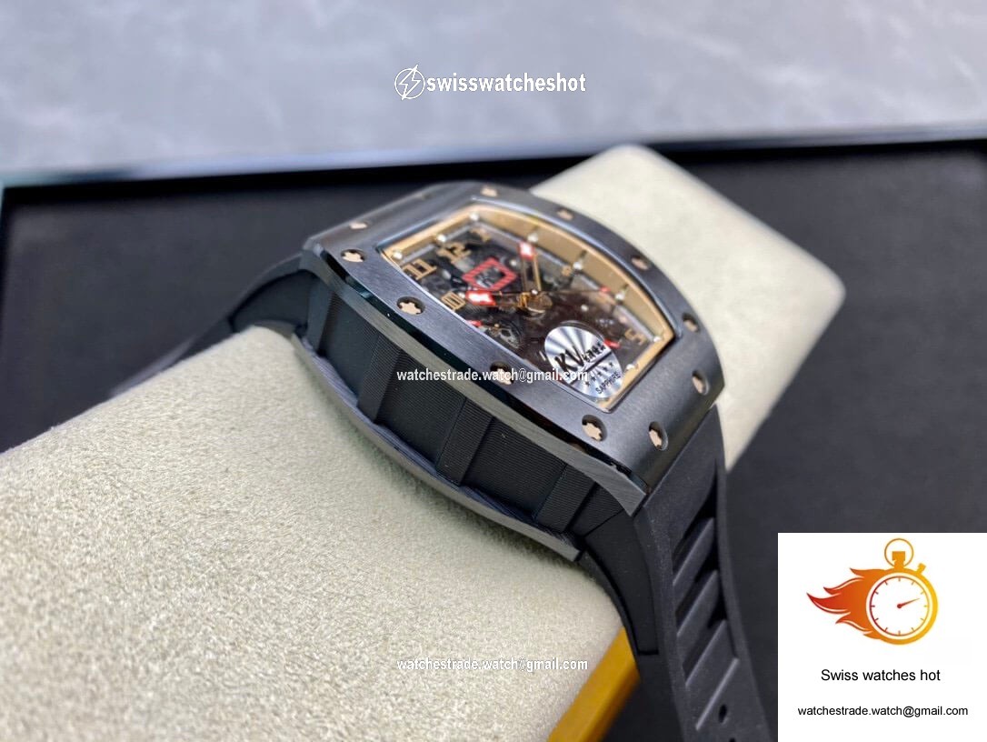 Richard Mille RM011 KV Factory Black Ceramic Skeleton Dial 5