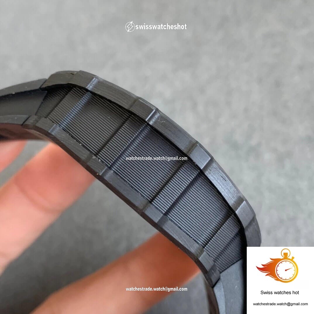 Richard Mille RM035-02 KV Factory Carbon Fiber Black Rubber Strap 5