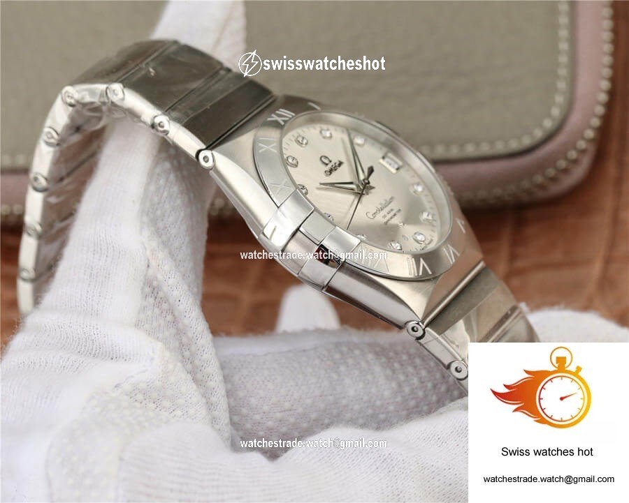 Omega Constellation 123.10.38.21.52.001 VS Factory Silver Dial 5