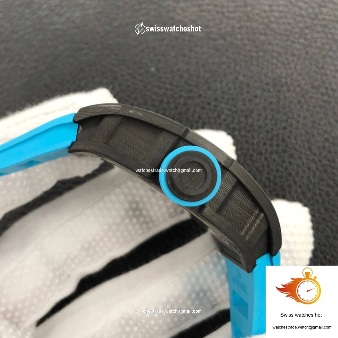 Richard Mille RM055 ZF Factory Blue Rubber Strap 5