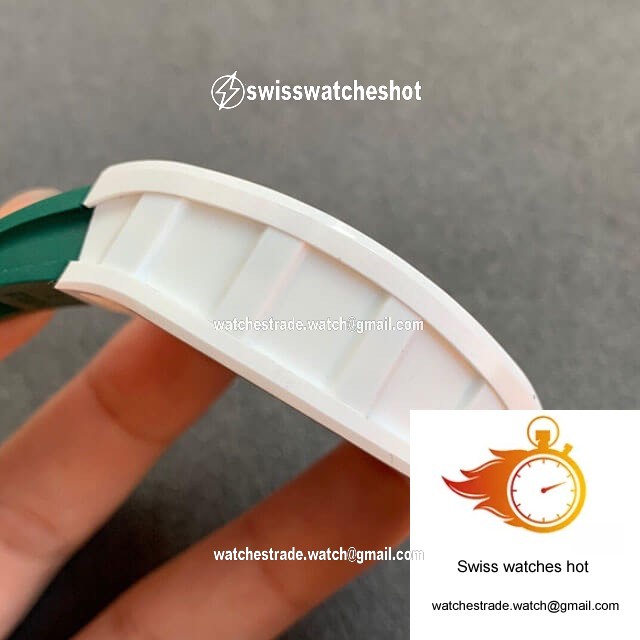 Richard Mille RM055 KV Factory V2 Green Rubber Strap 5