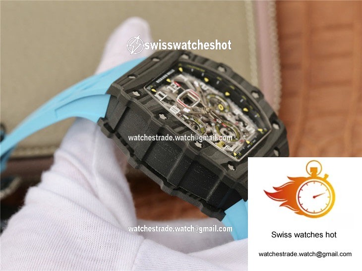 Richard Mille RM11-03 KV Factory Carbon Fiber Blue Strap 5