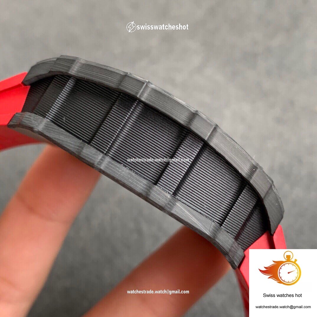 Richard Mille RM35-01 KV Factory Carbon Fiber Red Strap 5