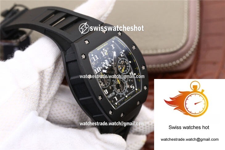 Richard Mille RM-011 KV Factory Carbon Fiber Black Strap 5