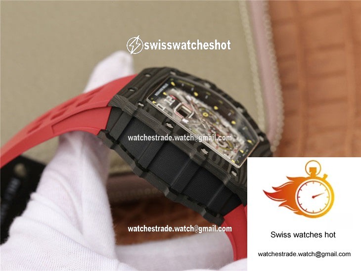 Richard Mille RM11-03 KV Factory Carbon Fiber Red Strap 5
