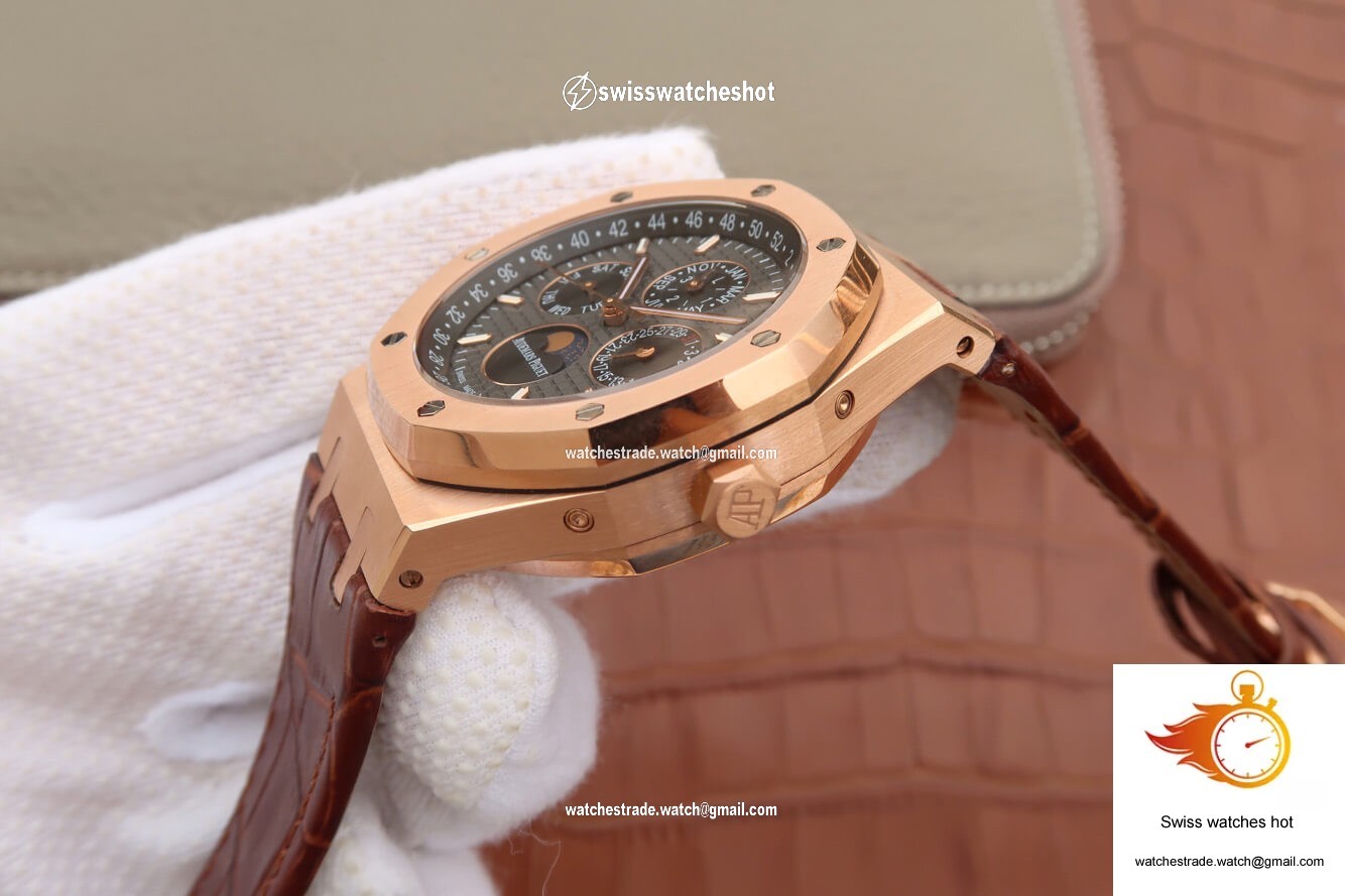 Audemars Piguet Royal Oak Perpetual Calendar 26574 JF Factory Rose Gold Grey Dial 5