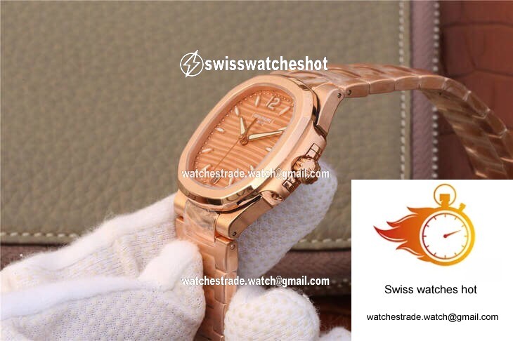 Patek Philippe Nautilus Ladies 7118-1R-010 PF Factory Honey Gold Dial 5