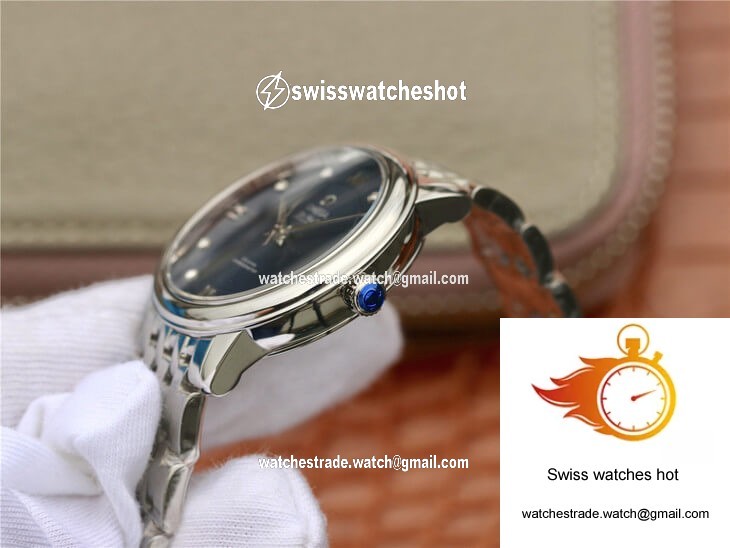 Omega De Ville 424.10.33.20.53.001 MKS Factory Diamond Blue Dial 5