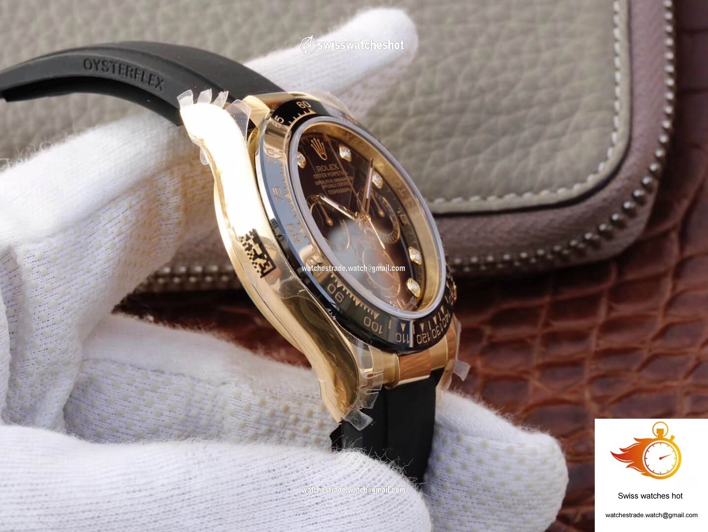 Rolex Daytona Cosmograph M116518ln-0046 JH Factory Diamond Black Dial 5