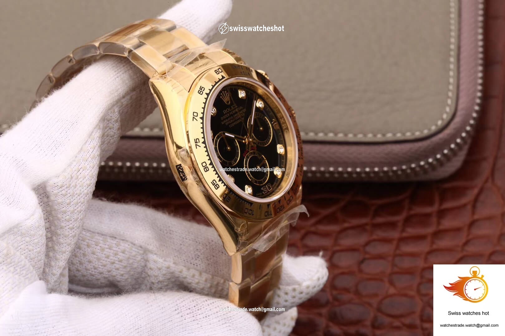 Rolex Daytona Cosmograph M116508-0008 JH Factory Diamonds Black Dial 5