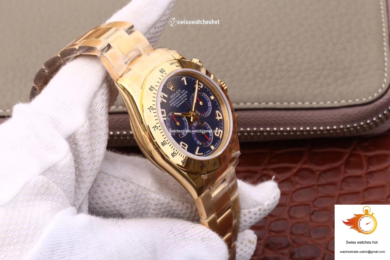 Rolex Daytona Cosmograph 116528 JH Factory Full Gold Blue Dial 5