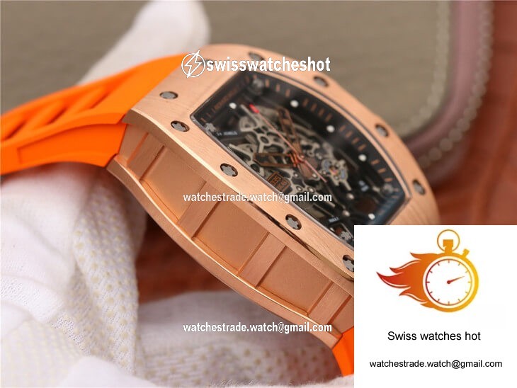Richard Mille RM035 Americas KV Factory Rose Gold Orange Strap 5