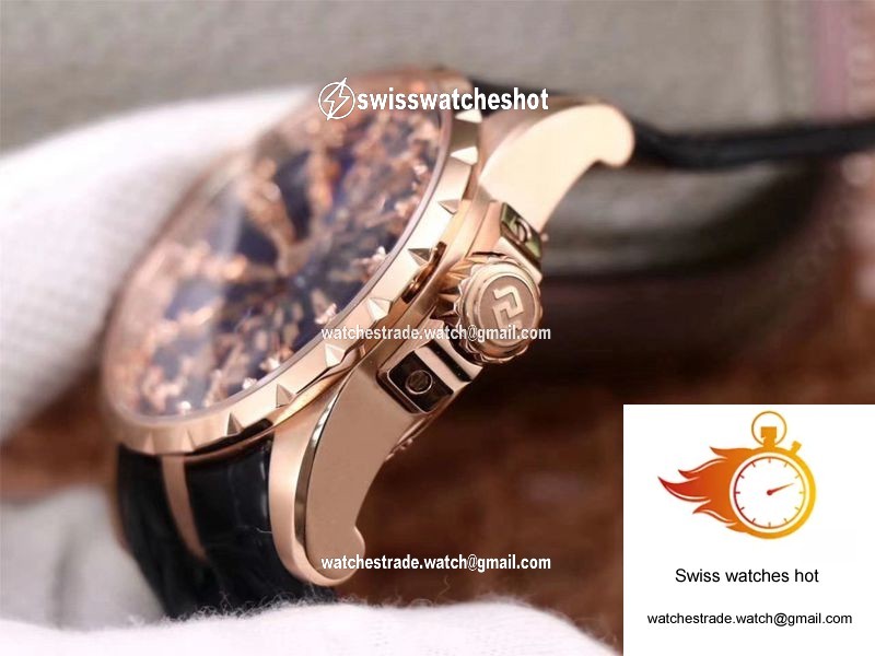 Roger Dubuis Excalibur RDDBEX0684 ZZ Factory Rose Gold Blue Dial 5