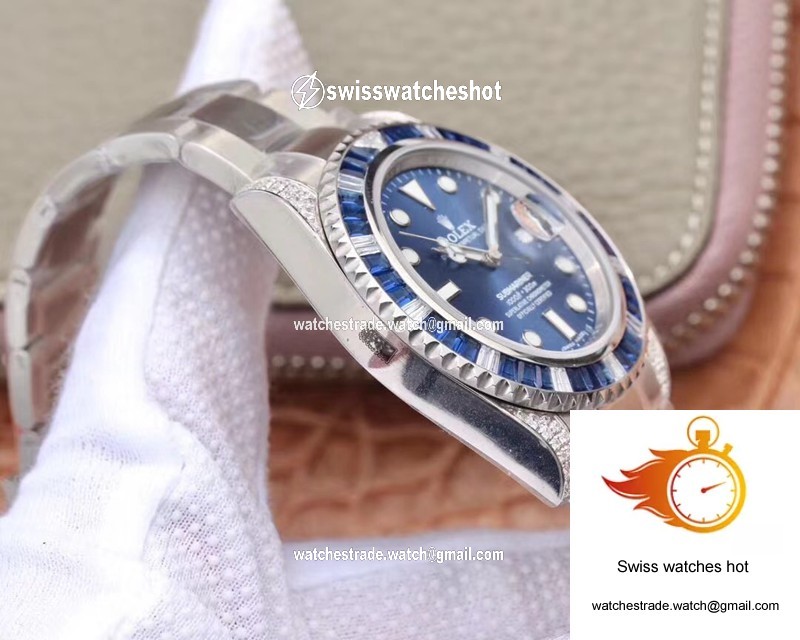 Rolex Submariner Date 116619LB Diamond Customized Edition GS Factory Blue Dial 5