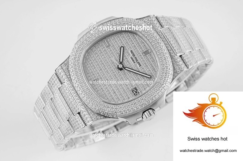 Patek Philippe Nautilus 5719/10G-010 PPF Factory V4 Silver Diamond 5