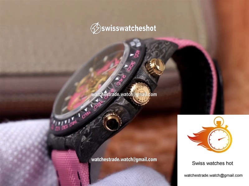 Rolex Daytona Cosmos Chronograph Carbon Fiber Edition Pink Exploded Dragon Dial 5