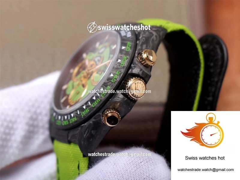 Rolex Daytona Cosmos Chronograph Carbon Fiber Edition Green Exploded Dragon Dial 5