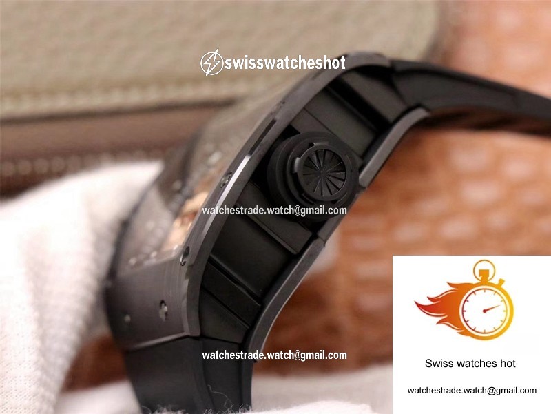 Richard Mille RM052-01 ZF Factory Black Ceramic Rose Gold Skull Dial 5
