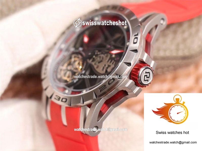 JB Factory Roger Dubuis Excalibur Spider Carbon Skeleton Flying Tourbillon RDDBEX0572 Transparent Version 5