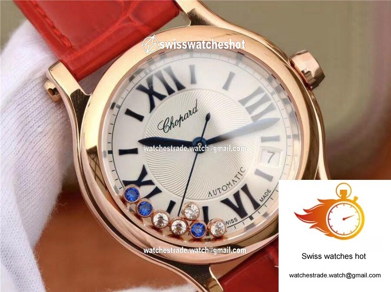 Chopard Happy Sport 36MM Automatic Rose Gold Diamonds YF Factory 274808-5001 Rad 5
